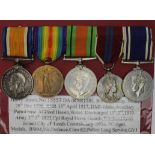 Group mounted as worn - BWM & Victory Medal to (15557D.A. H Jones DH RNR), Defence Medal, 1953