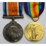 BWM & Victory Medal to 51180 Pte C E Stubbings The Queens. (2)