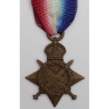 1914 Star to 3-8646 Pte J Heffernan 1/W.York.Regt. Died of Wounds 15/1/1917. Born Middlesbrough.