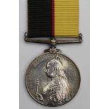 Queens Sudan Medal 1899 silver, named (4050 Pte W H Short Rl Warwick Regt). Confirmed to roll