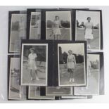 Tennis postcard RP selection of Lady Tennis Players c1950's. Plain back b&w Wimbledon editions taken