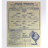 Chelsea v Bolton 2nd June 1945 F/L North v South Cup Winners, single sheet programme