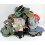 German Militaria - giant box - including 3rd Reich copy Visor Hats and Field Caps, a Customs