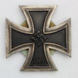 German Iron Cross 1st class screw back, scarcer type, maker stamped 20, feint join seam