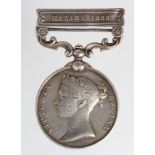 India General Service Medal 1854 with bar Hazara 1888 to xxxGatta Sing 32nd Punjab Regt N.I. (