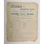 Chelsea v Bristol City 23rd Nov 1907 English League Div 1. Tatty and with tears