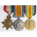 1914 Star Trio to 11445 Pte F Dyson 3/Worc Regt. Entitled to the Aug-Nov clasp, and a Silver War