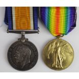 BWM & Victory Medal to 46013 Pte F Paper S.Wales Borderers. Served 8th Bn. (2)
