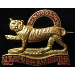 Uppingham O.T.C. (Officer Training Corps) brass & enamel sweetheart badge. Maker - R.P.