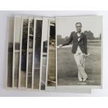 Tennis postcards by E Trim & Co Wimbledon, c1930's, inc N Farquharson, E Maier, F X Shields, S B