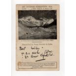 Mount Everest Expedition 1924, postally used from Calcutta India October 1924 with Expedition