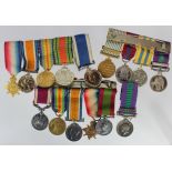 Miniature Medal groups - inc Malaya/Korea, Afghanistan/WW1, WW1 RN, and a single for Iraq. (15