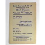 Ipswich Town v Mansfield Town 7/4/1947 League 3 South