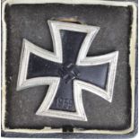 German WW2 iron cross first class 3 piece construction convex type in fitted case.