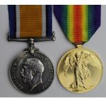 BWM & Victory Medal to 4-5914 Pte J Burkett Durham L.I. (Victory Medal a named modern copy).