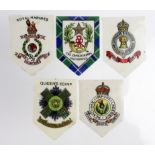 Badges - 5 WW1 celluloid Flag Day badges, 4 are Scottish - Lothian & Border Horse, Royal Scots