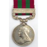 India General Service Medal 1895 with Punjab Frontier 1897-98 clasp, named (No 3889 Pte J