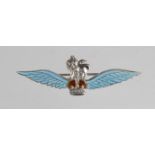 Army Air Corps silver & enamel sweetheart brooch/badge - marked "silver" on reverse