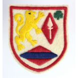 Cloth Badge: 6th BELGIAN INFANTRY BRIGADE (DEYNZE) WW2 embroidered formation sign badge. Served with