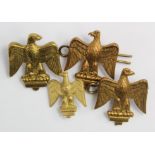Essex Regiment pair of eagle collars + 2 singles in brass (4)