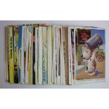 Comic, varied selection, includes Lewin, Wood, Bonzo, etc   (approx 57 cards)