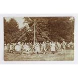 Sevenoaks Carnival ? Maypole RP Edwardian postcard