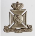 Badge Wiltshire Regiment WW2 plastic economy hat badge complete with fixing lugs.