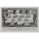 Football Manchester City FC c1912/13 team postcard by R Scott & Co, Manchester