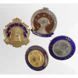 Badges 4 x WW2 Home Front type badges comprising A.W.S. & A.C., S.A.& H.S., The Pilgrims & Women's