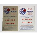 England v Scotland at Wembley 10th Oct 1942, and 19th Feb 1944. (2)