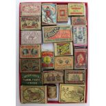 Matchboxes - small collection of very early examples (approx 21)