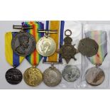 Various medals - 1915 Star + ID Tag to 103545 Spr W E Sharman RE. BWM to PLY 19989 Pte E W Almond