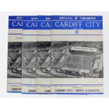 Cardiff City home games v West Ham United F/L Cup Semi Final 2/2/1966, v Ipswich 17/11/1965,