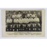 Football Middlesborough FC 1946-7 RP Team, postcard sized, reverse stamped A Wilkes & Son, West