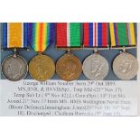 BWM & Victory Medal to MID. G W Smaller RNR, Mercantile Marine Medal (G.W.Smaller), War Medal and