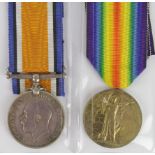 BWM & Victory Medal to 43599 Pte S W Norfolk, Suffolk Regt. Killed In Action 10/5/1917 with the