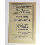 Ipswich Town v Fulham 6/12/1947 Combination