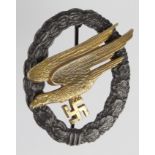 German WW2 Fallschirmjäger Paratroopers war badge maker mark.
