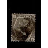 GB 1880 6d Plate 17 stamp, the scarcest plate, with very clear inverted watermark variety, SG.147Wi,