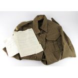 Suffolk WW2 Home Guard 1937 pattern battledress blouse with Home Guard titles and 8 SFK division