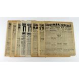 WW2 Japan. Group of 8 Australian Edition "Guinea Gold" significant date newspapers from 1945 inc