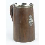 Colonial tankards (3) - one for Army Air Corps made in Malayan pewter + 2 wooden tankards with