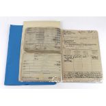 German WW2 officers file of documents to Major Rose Friedrick Flak ERS. ABT. 51 includes various