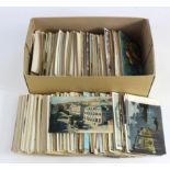 Box of mixed older postcards inc topo and subject cards. (Qty)