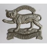 Badge Leicestershire Regiment WW2 plastic economy badge complete with fixing lugs.