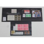 GB - various varieties on stockcards inc displaced phosphor, missing embossing, zero value Frama