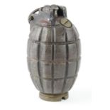 WW1 Mills NO.5 MK1 hand grenade, nice example with 1916 dated brass plug, deactivated.