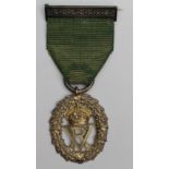 Volunteer Officers Decoration VR, silver hallmarked for 1898