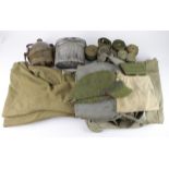 Japanese WW2 uniform and equipment consisting of field service jacket and trousers with shirt all