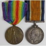 BWM & Victory Medal to 28866 Pte G H Webb Welsh Regt. Served with the 18th and 14th Bn's. (2)